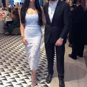 Generation Love Silver Lace Maxi Skirt